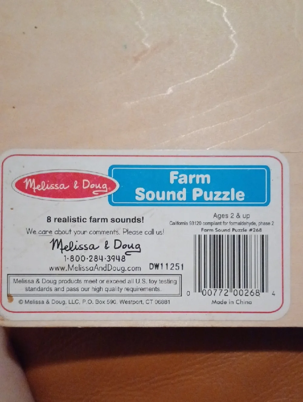 - Melissa & Doug Farm Animal Sound Puzzle — Multicolor Wooden Kids Toy - Picture 12 of 13